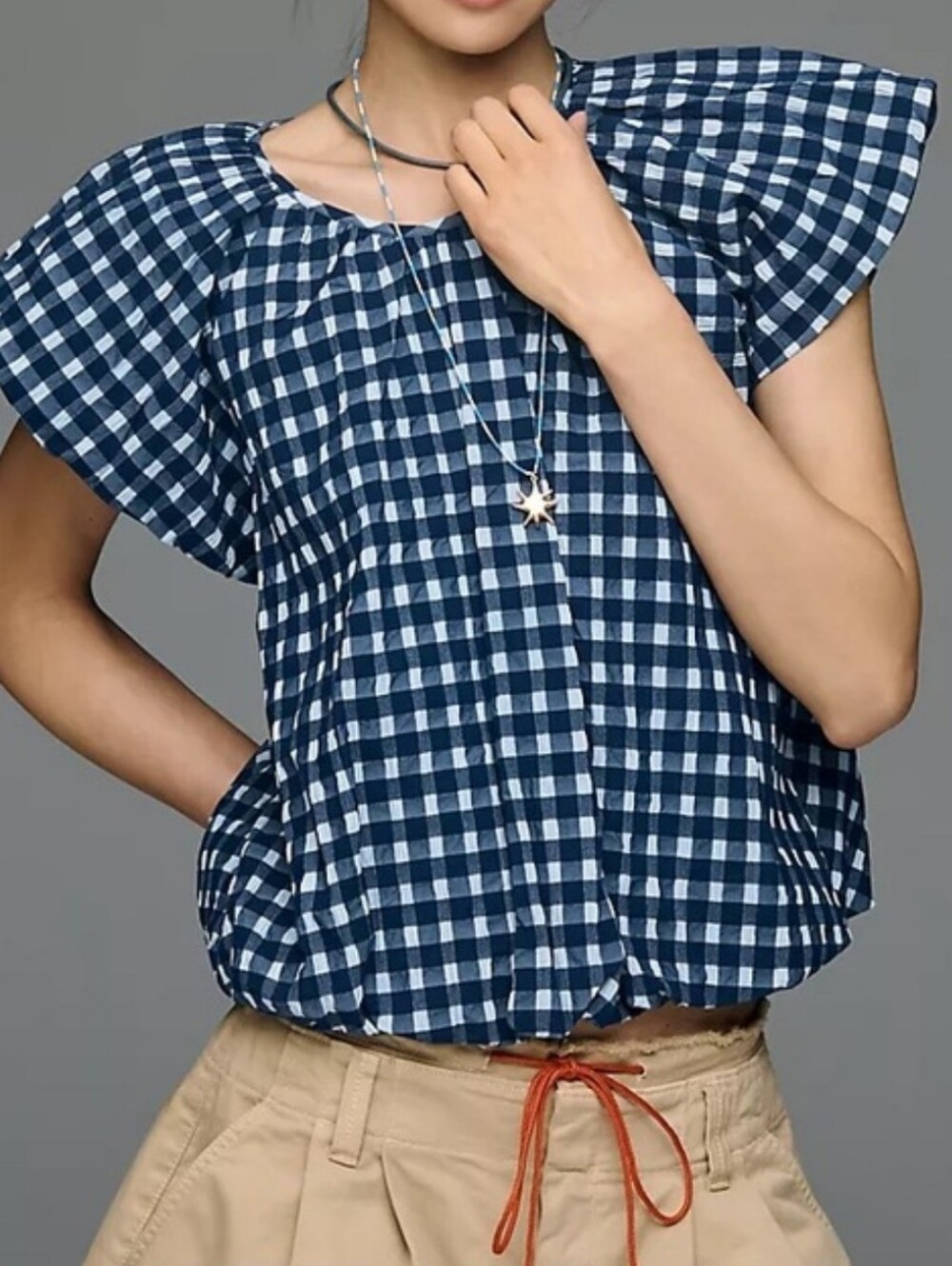 AnthropologieMaeve Textured Puff Sleeve Top